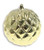 Coffered Ball Ornament - Metallic Gold. This plastic ornament is available in gold, red, and silver with a finish of metallic or pearl. Desired color and finish not guaranteed. Measures 4.7in.