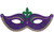 Glittered Eva Mardi Gras Mask - purple. Measuring 46 inches by 22.25 inches, the mask is made from durable EVA foam and adorned with sparkling glitter in your choice of purple, green, or gold. Lightweight yet sturdy, it’s perfect for wall décor, party accents, or as a vibrant addition to Mardi Gras festivities.