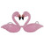 Glittered Flamingo Glasses. These cat eye style glasses feature pink lenses with glittery pink flamingos. One size fits most.