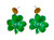 St. Patrick's Day Acrylic Earrings - Gingham Shamrocks. Gingham green shamrocks with the word "Lucky" in white script. Package comes with one pair of earrings measuring about 1in. Desired style not guaranteed.