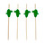 Summer Appetizer Picks - cacti. These bamboo picks feature colorful wooden toppers with painted details on one side, including pineapples, flamingos, watermelons, orange slices, strawberries, and cacti. Desired style not guaranteed. Package includes 16 count 4.7in picks.