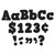 These printed cardstock cutout accents can make your classroom decor or school project more dynamic. These sheets of punch out letters, numbers, and punctuation stand out with a bold black blocky design. Package includes 230 count cutouts total, with 61 count uppercase letters, 95 count lowercase letters, 20 count numbers (0-9), 40 count punctuation marks, and 14 count Spanish accent marks. The largest pieces measure about 4in. Sizes will vary for each piece.