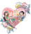 Disney Princess Heart Balloon. This heart shaped balloon with extended floral pieces features Jasmine, Ariel, Aurora, and Snow White on the other. Balloon is approximately 31 inches after inflation.