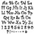 Letters & Numbers - Black Bling Letters. These sheets of punch out letters, numbers, and punctuation are in a black, fun curvy font with a sheet of .75in clear acrylic gems to add for accents. Package includes 395 count pieces total, with 258 count uppercase and lowercase letters, 33 count numbers (0 - 9), 72 punctuation marks, and 32 count gems. The largest pieces measure about 5in. Sizes will vary for each piece.