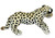 Plush Leopard Cub. Huggable and soft with plastic eyes and realistic printed textures, it also makes a nice gift. Measures about 16.5in long with tail. Stuffing made with recycled PET.