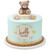 Beary First Year Decoset displayed on an example cake.
