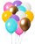 Dozen Balloons Grouped together 2 yellow, 2 white, 2 tiffany blue, 2 lavender, and 2 platinum gold balloons.