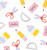 School Supplies Paper Confetti. This printed cardstock confetti features shapes of pencils, scissors, erasers, bottles of glue, paperclips, and protractors. Package includes 102 count pieces ranging in measurement from about 1.25in - 2.5in.