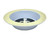 New Orleans Saints Melamine Bowl. This plastic bowl features a color scheme of white, muted gold, and black. On the inside of the bowl is a gold fleur de lis with "SAINTS" underneath in white text. Package includes 1 count bowl measuring 7.5in.