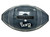 New Orleans Saints Football Shaped Tray. This black, plastic, football shaped tray features four compartments and a clear lid with snap closure and a black handle and "GO SAINTS" in white text beside a gold football helmet. Measures about 16.5in long x 9.25in wide x 1.75in deep without lid.