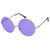Colored Lens Large Round Hippie Glasses - Purple. These wire frame glasses feature large round lenses available in multiple colors. Offers UV protection. Desired color not guaranteed. Package includes 1 count pair of glasses measuring about 6in, lenses about 2.4in in diameter. One size fits most adults and older teens.
