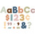 These sheets of punch out letters, numbers, and punctuation are in an easy to read font in a muted color palette. Package includes 274 count cutouts total, with 87 count uppercase letters, 108 count lowercase letters, 20 count numbers (0 - 9), 45 count punctuation marks, and 14 count Spanish accent marks. The largest pieces measure about 4in. Sizes will vary for each piece.