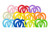 Assorted Colors Long Twist Latex Balloons. Package includes 100 count 2in x 60in balloons. Colors and amounts of each color may vary.
