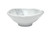 Melamine Marble Bowl. This sturdy, reusable, organically round, hard plastic bowl features a white marble finish. Package includes 1 count bowl measuring about 5in in diameter x 1.75in tall.