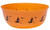 Halloween Candy Plastic Serving Bowl - Orange. Available in three designs. Choose from a black bowl featuring a printed pattern of orange Jack O Lanterns, an orange bowl decorated black witch silhouettes, stars, and bats, or a purple bowl with white spiders and spiderwebs. Package comes with 1 count bowl. Desired color not guaranteed. Measures 11.75in in diameter and is 4.75in tall.
