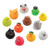 Spooky Micro Quackers Duck Blind Bag. This bag contains two mini vinyl ducks with a mystery style, such as cats, dogs, pumpkin, flamingo, and more. Duckies do not float upright. Desired styles not guaranteed, no returns or exchanges. Great for duck collectors. Package comes with 2 mini ducks measuring about .75in.