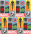 Marvel Avengers Gift Wrap. This gift wrap features a repeating pattern of simplified logos of Iron Man, Captain America, Black Panther, Hulk, and other logos, in geometric color fields. Measures 5' by 30".