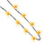 Halloween Critter Flashing Necklace - Orange Spiders. This light-up necklace features 8 bright LEDs and 3 Light modes. It's available in tiny purple bats, orange spiders, or purple spiders. Batteries included. Package includes 1 count necklace. Desired style not guaranteed. One size fits most.