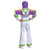 Toy Story Buzz Lightyear Deluxe Child. This polyester costume features a jumpsuit and fabric hood and detachable wings. Shoes not included. Child sizes X Small fits 3T – 4T, Small fits 4 – 6, and Medium fits 7 – 8.
