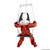 Animated Light Up Clown on a Swing Halloween Decoration. When activated, this menacing looking clown sings a creepy silly song, eyes light up red, and kicks its feet while holding on to a swing. Requires 3 AA batteries (not included) and assembly. Dimensions: about 2.25ft x 5.75in x 3.25ft.