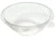 Disposable Clear Plastic Bowl. This round clear plastic bowl features a wavy patterned texture. Not meant for use with hot foods. Do not use with non matching lids, only for use with matching 160oz lid, sold separately. Measures 12in in diameter, about 5.25in tall.