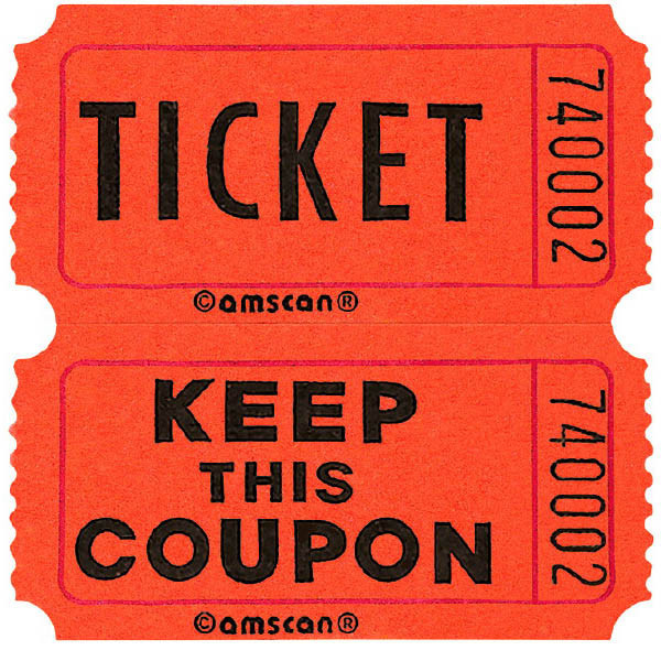 Double Ticket Roll - Orange - Party Time, Inc.