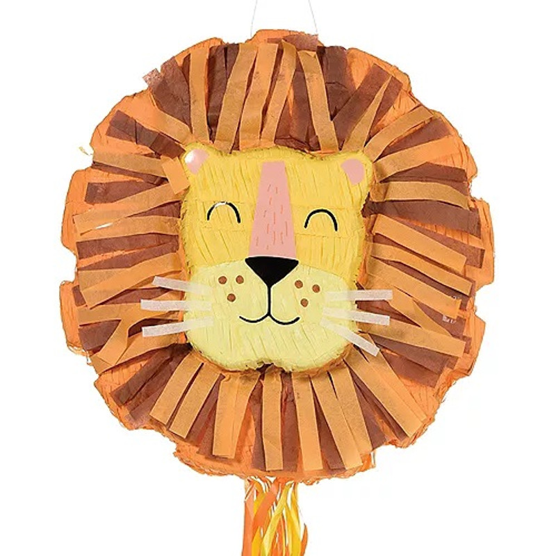 Wild Lion Pull String Pinata - Party Time, Inc.