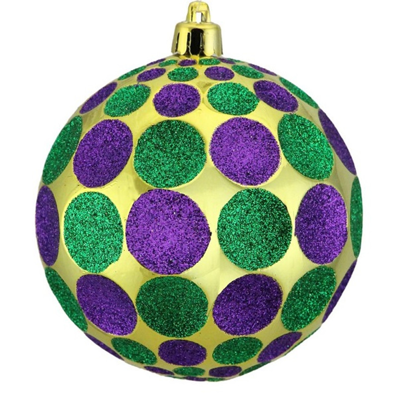 Mardi Gras Ball Ornaments Purple Green Yellow Carnival Tree Ornament, Mardi  Gras Decorations Sequin Ball for Carnival St. Patrick's Day Party Hanging