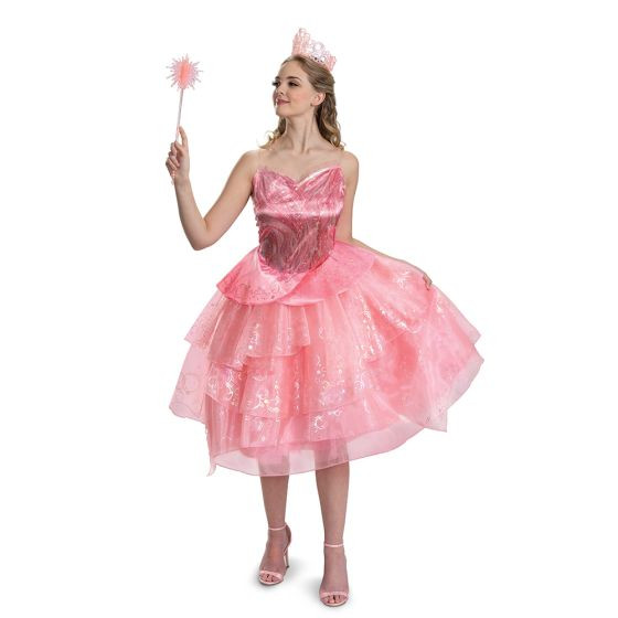 wicked glinda dress "For Good" Adult Costume for Adults, Adult XL (18/20) accurate ensemble. Pink Wicked Glinda Dress by