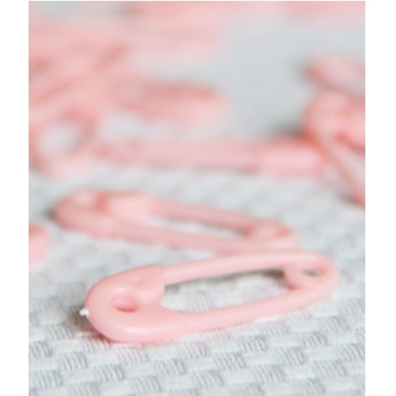 Solid Pink Safety Pin Favors