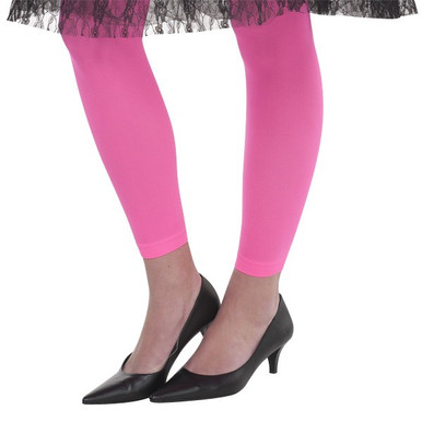 Neon Pink Footless Tights - Party Time, Inc.