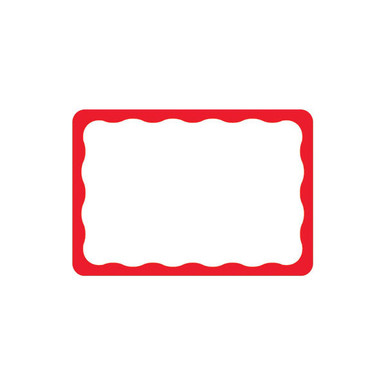 Red Border Name Tags - Party Time, Inc.