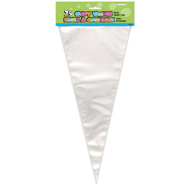 Large Clear Cone Cello Bags - Party Time, Inc.