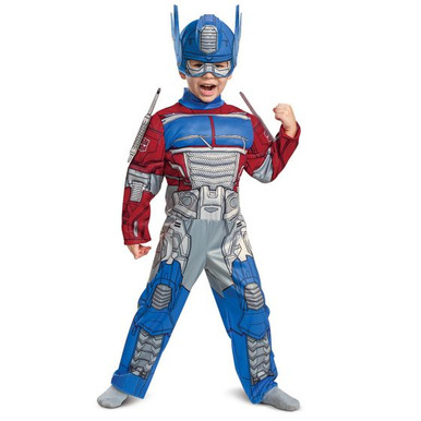 Transformers Rise Of The Beasts Optimus Prime Kostüm Für Kleinkinder – Mit Muskeloverall & Kopfschmuck