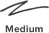 POSCA PC-5M black paint stroke sample labeled as ‘Medium’ stroke width