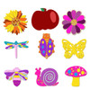 DIY Wooden Garden Craft Decorations Set | Assorted Animal & Nature Shapes | Set of 4 | POSCART