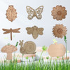 DIY Wooden Garden Craft Decorations Set | Assorted Animal & Nature Shapes | Set of 4 | POSCART
