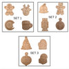 DIY Wooden Christmas Ornament Craft Decorations | Assorted Set of 4 | POSCART