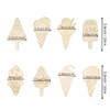Unpainted wooden ice cream cut-outs – assorted cones and popsicles ready for colouring with Posca markers. | PoscART
