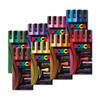 POSCA PC-5M Colour Tones Paint Marker Set – 8 Wallets of 4 in Red, Blue, Green, Orange, Yellow, Brown, Pink and Purple