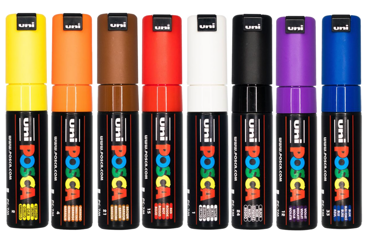 PoscART POSCA PC-7M Traditional Indigenous Colour Set Of 8 Paint Marker Pens