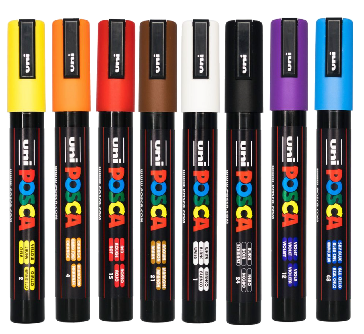 PoscART POSCA PC-5M Traditional Indigenous Colour Set Of 8 Paint Marker Pens