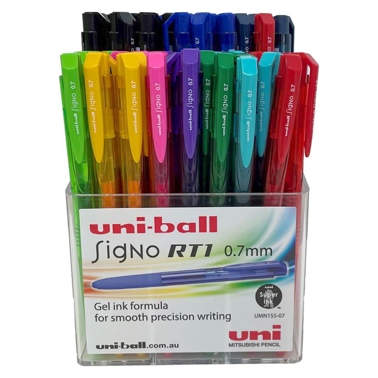 Uni-Ball Signo RT1 My Bujo Retractable Gel Pens 0.7mm Assorted Display of  60
