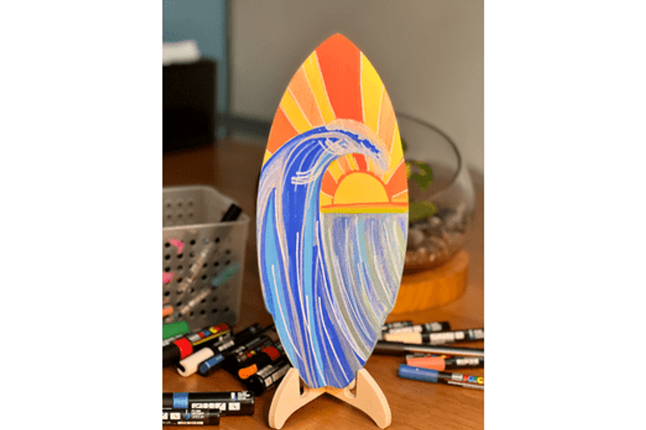Blank Wooden Surfboard – A Creative Canvas for Posca Artists Blank Wooden Surfboard – A Creative Canvas for Posca Artists
