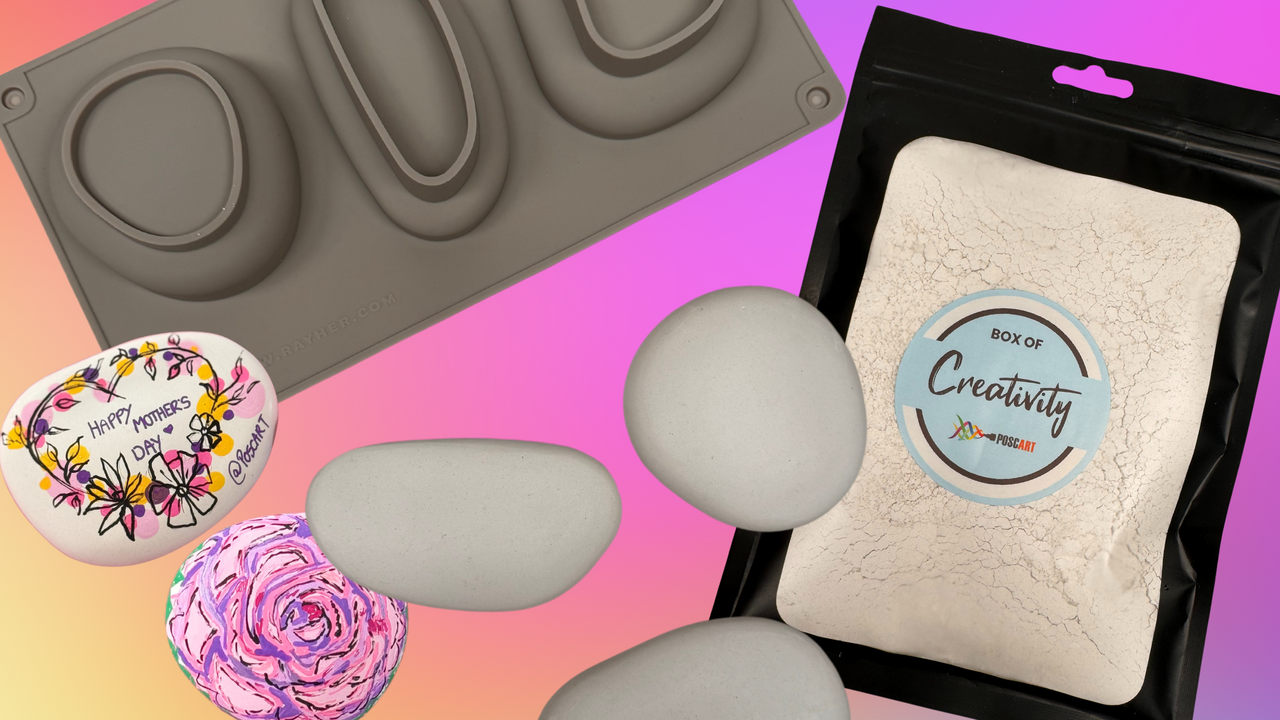 Make Rock Art with PoscART Moulds and Plaster