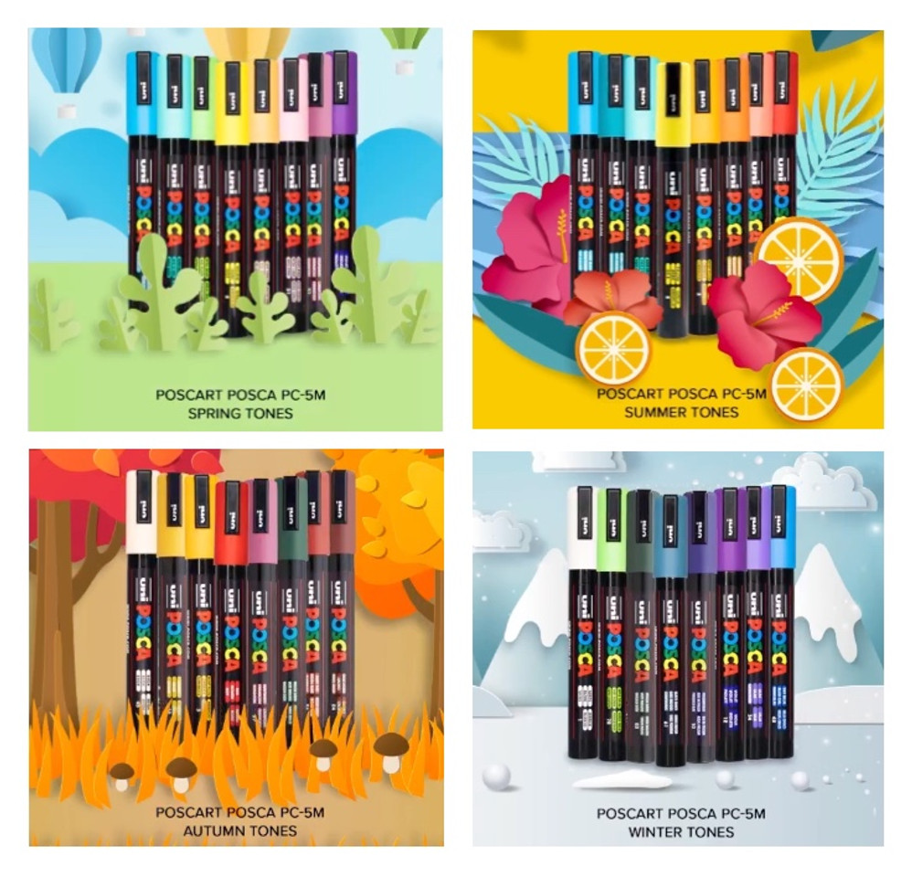 Discover the Perfect Palette with Posca PC-5M Seasonal Sets Discover the Perfect Palette with Posca PC-5M Seasonal Sets