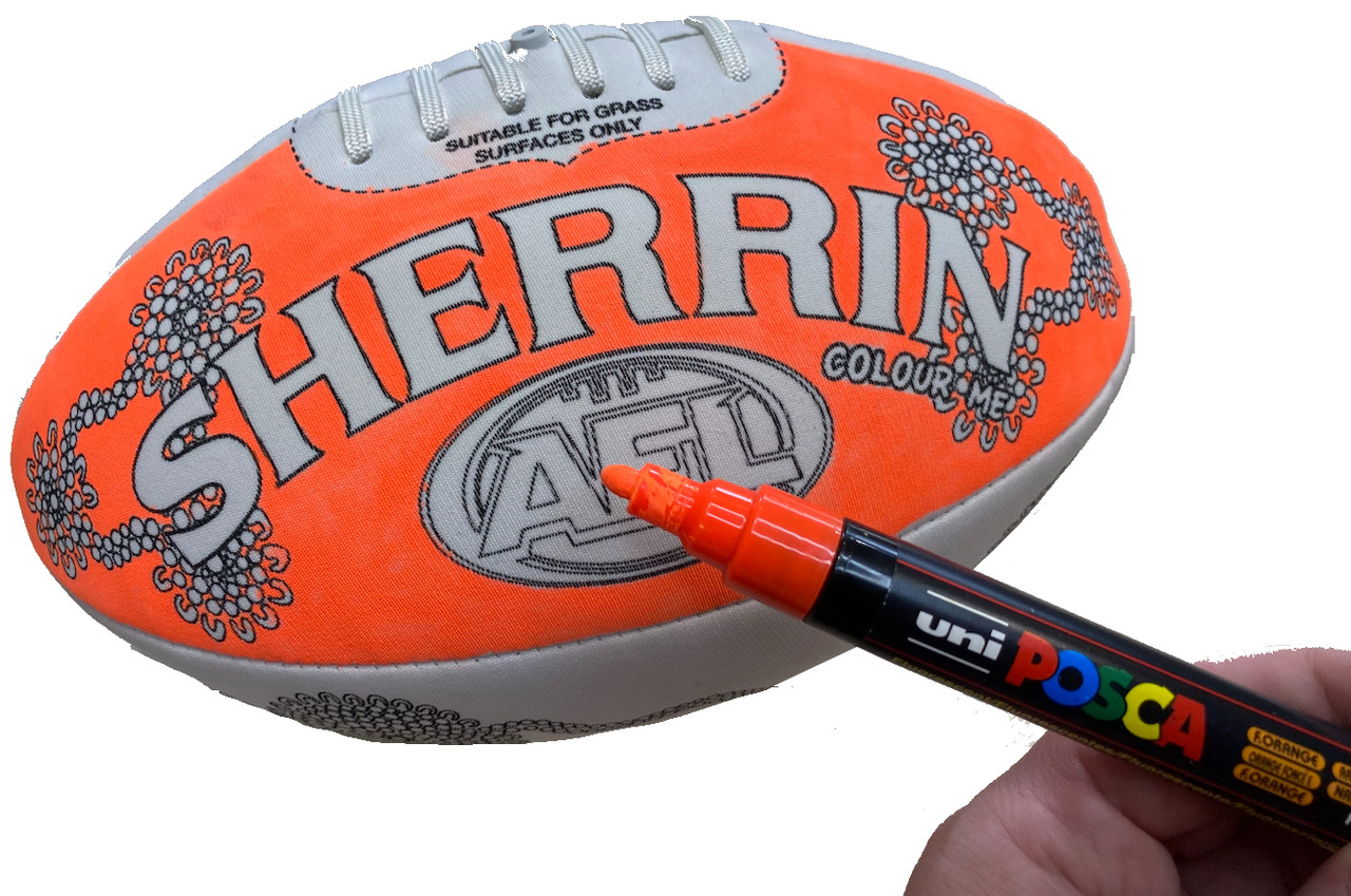 Personalise Your Sherrin AFL Footy with Posca Markers