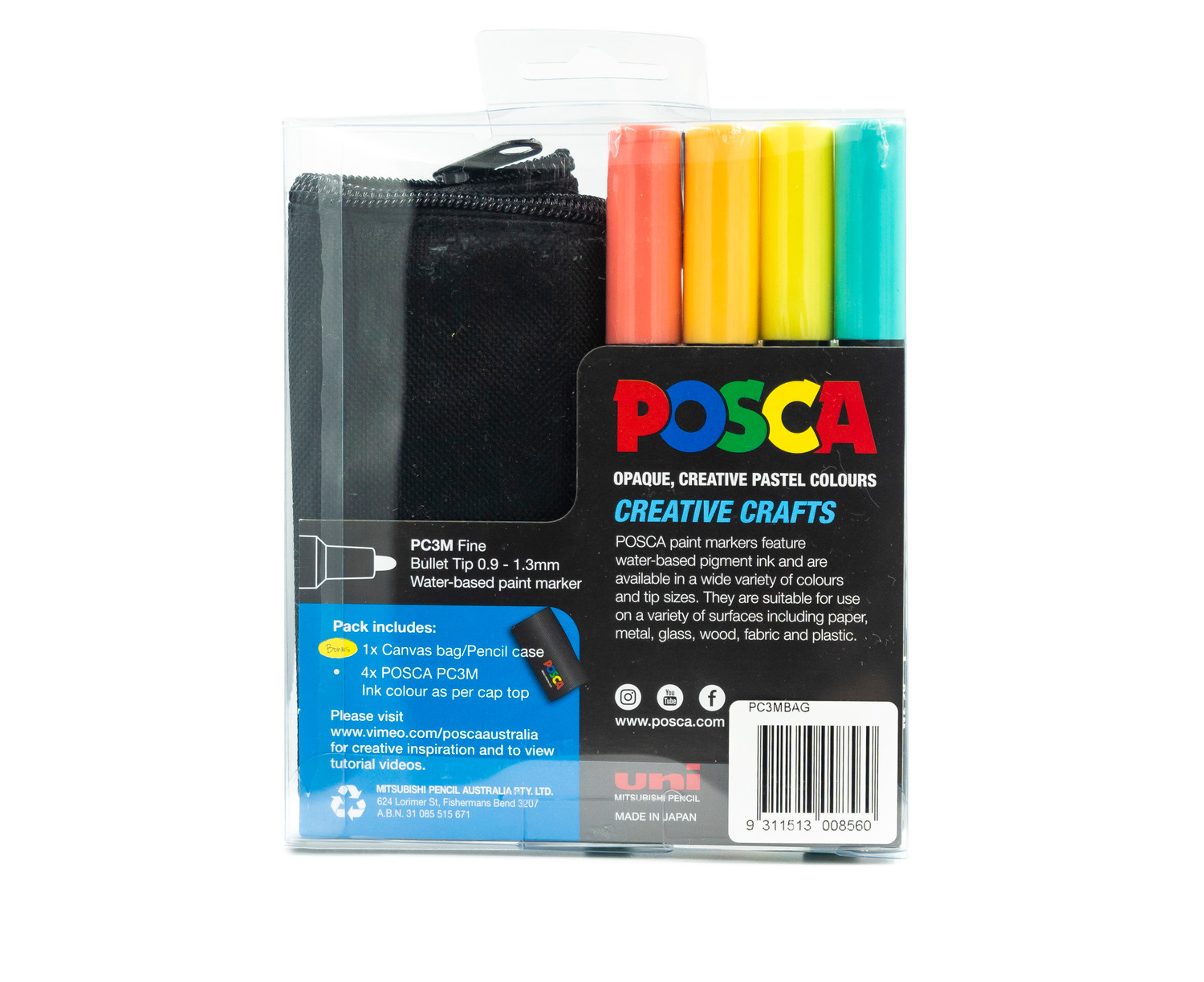 Canvas Posca Markers Paint Uniball POSCA PC-3M Creativity On