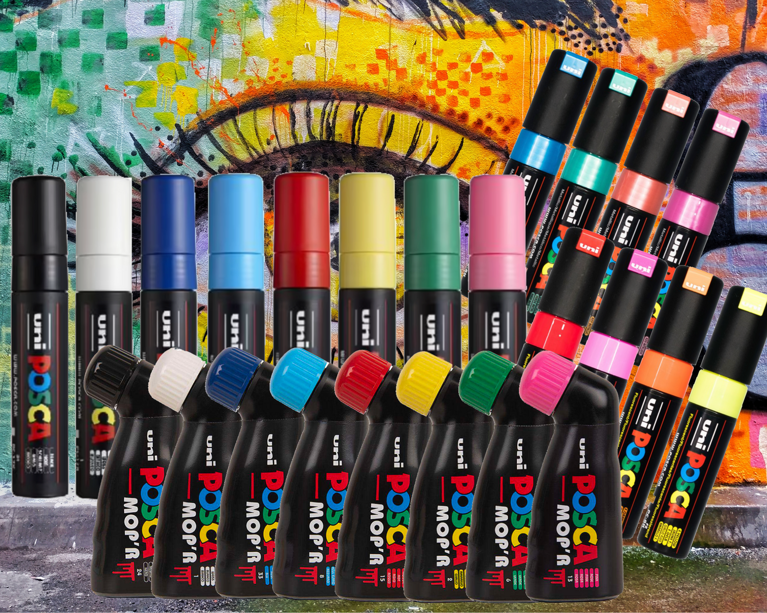 PoscART The Big Job Coverage Set 24 Large-Scale POSCA Markers