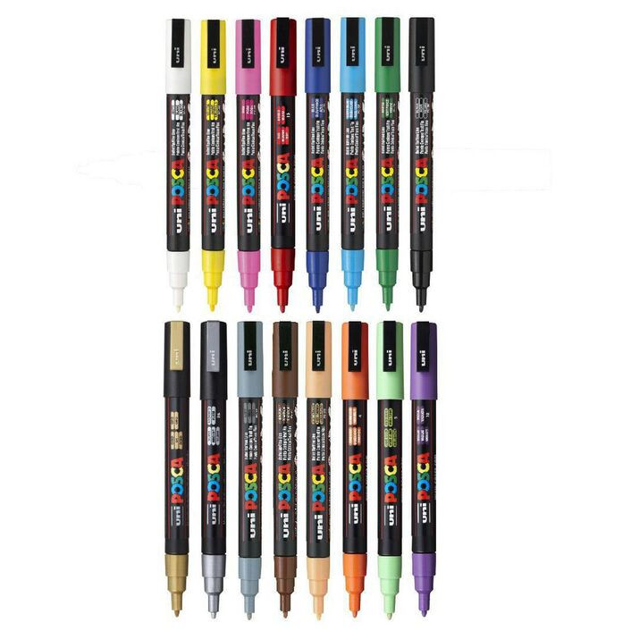 Pc 5m Posca Markers 3m Set Posca PC-3M Paint Marker Pen Assorted